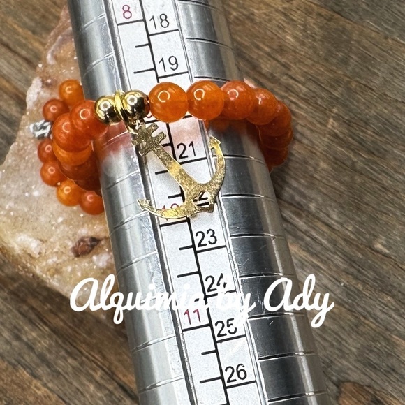 Fall vibes Carnelian beaded dainty ring band bohemian colorful - Picture 3 of 7